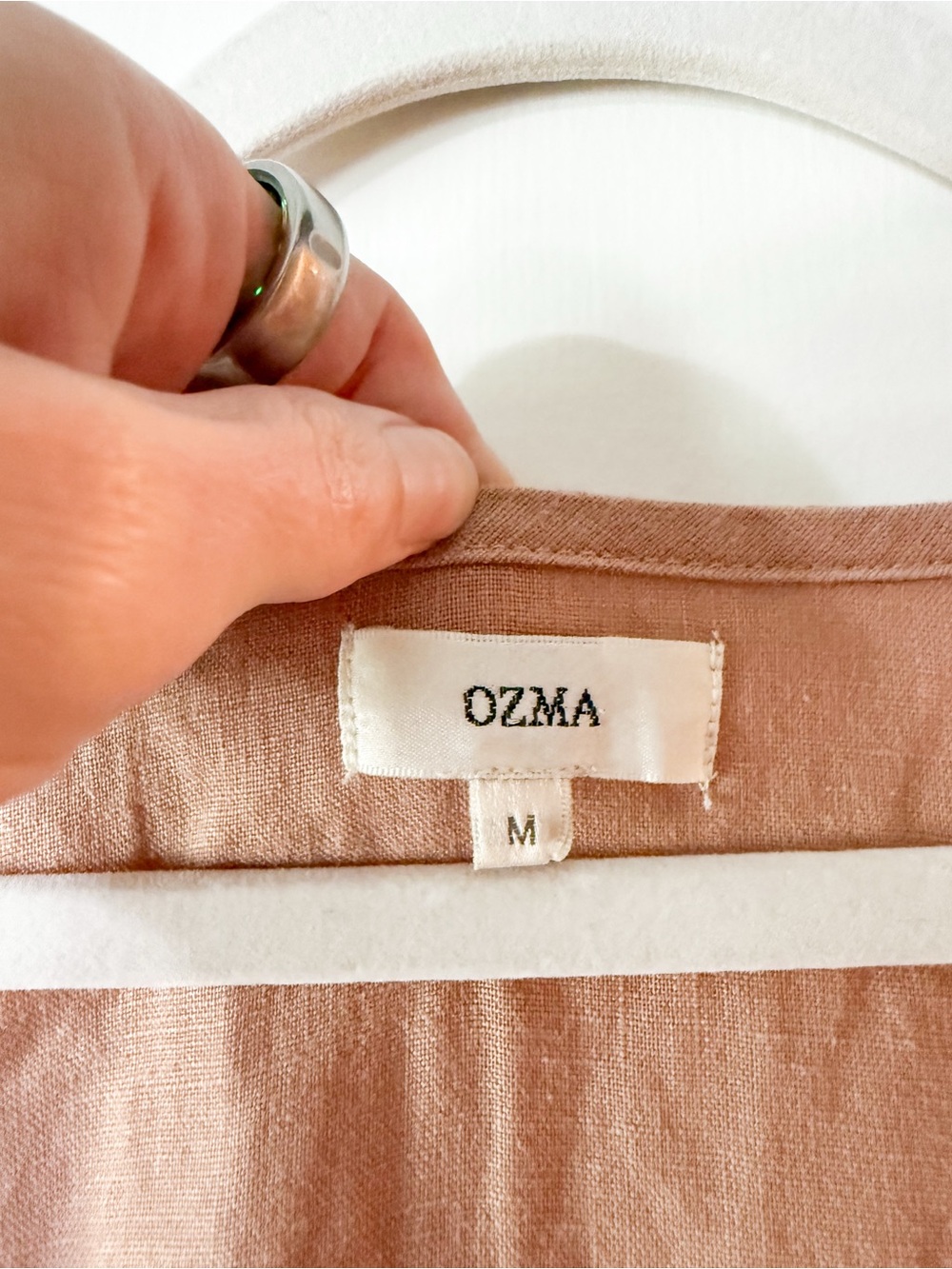 OZMA Billie Dress Maxi Linen Dusty Rose Pink Size Medium - Picture 3 of 5